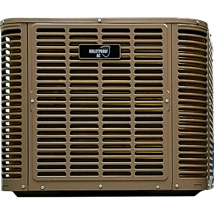 BulletProof AC high efficiency outdoor condenser for Florida HVAC systems
contractor grade AC condensing unit installation ready
SEER2 high performance air conditioner condenser unit