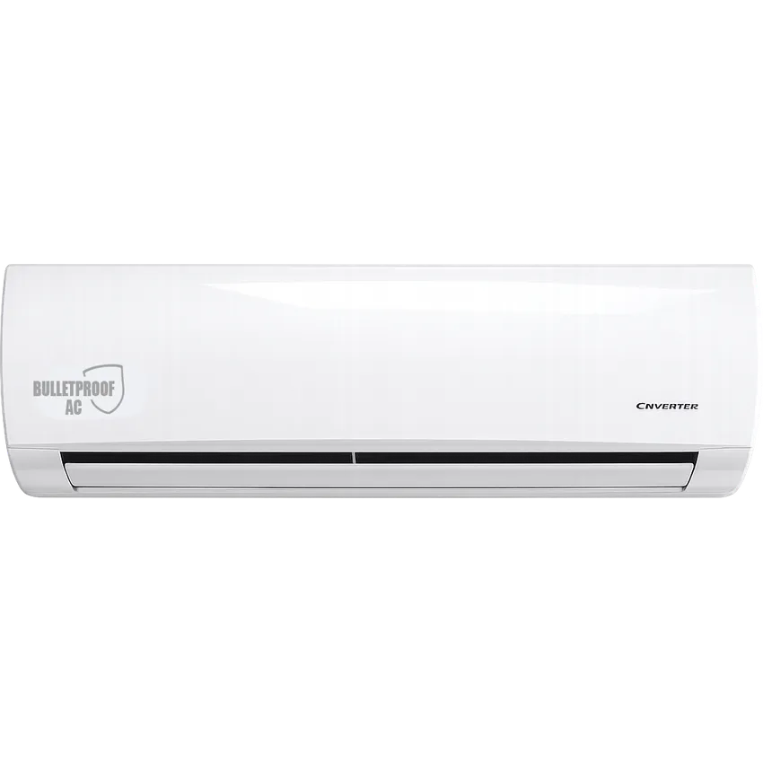 BulletProof AC ductless mini split indoor unit wall mounted
high efficiency mini split AC outdoor condenser unit
quiet ductless heating and cooling system installation
